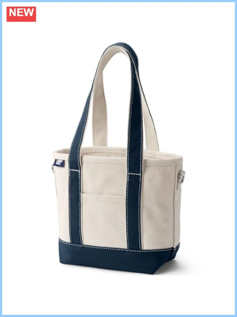 Open Canvas Tote Cotton Water-Resistant Structured Bag with Pockets